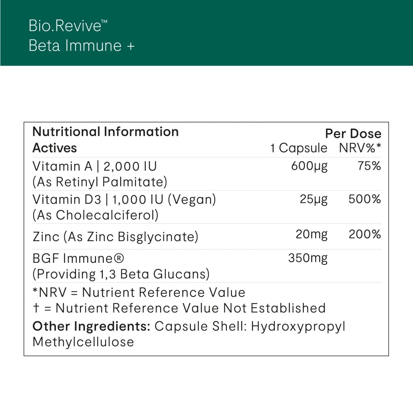 Bio.Revive Beta Immune+ 30 Capsule
