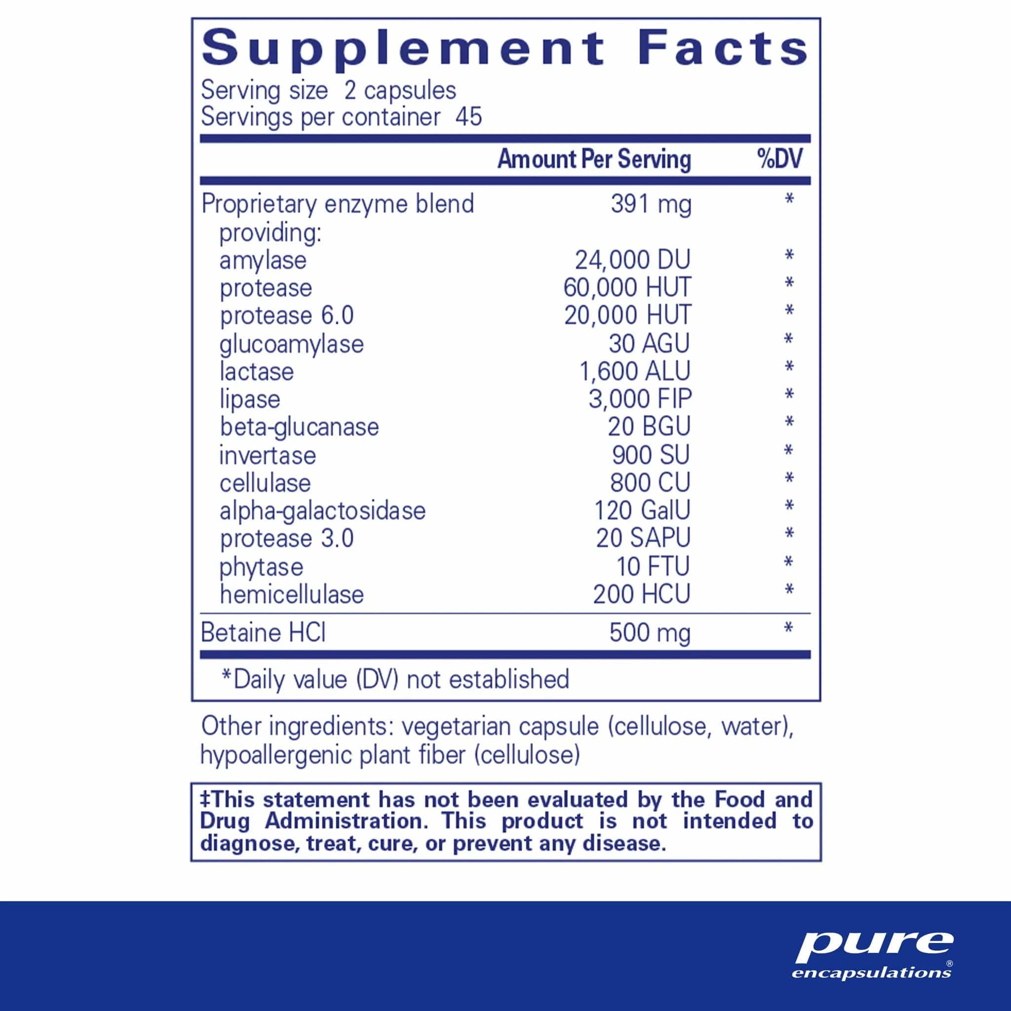Digestive Enzymes Ultra with Betaine HCl
