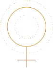 Gold icon representing For Women supplement line from Bonasana Health