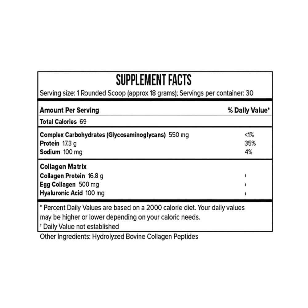 Collagen ECM Supplement Facts
