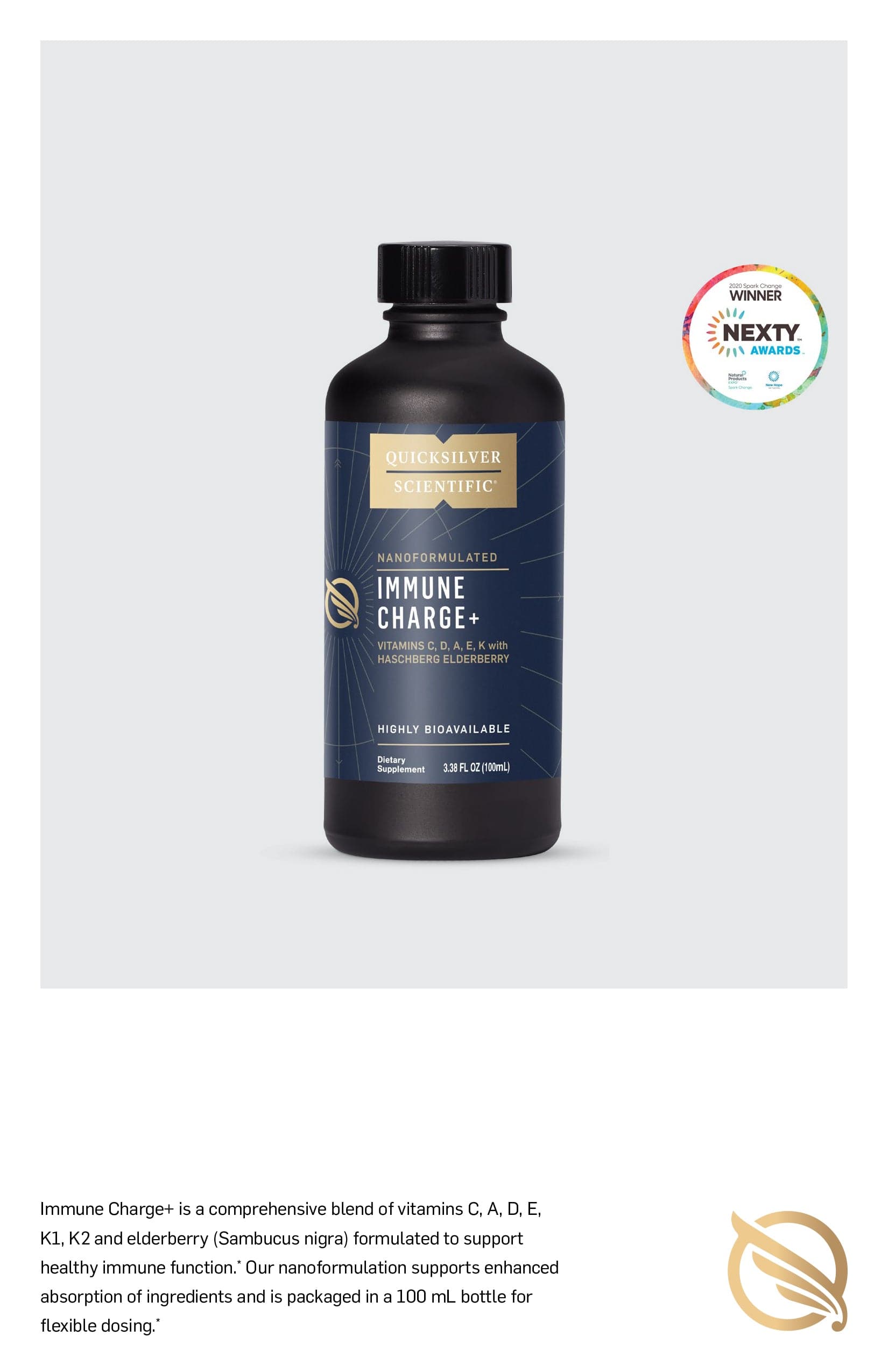 Immune Charge+® 100 mL - Quicksilver Scientific | Bonasana Health HK