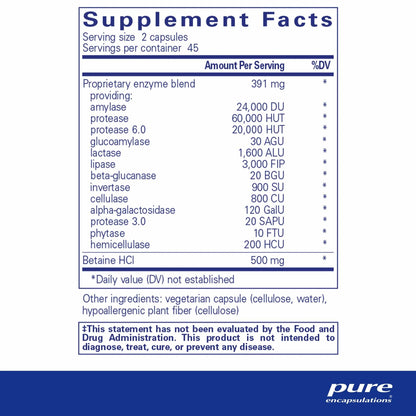 Digestive Enzymes Ultra with Betaine HCl