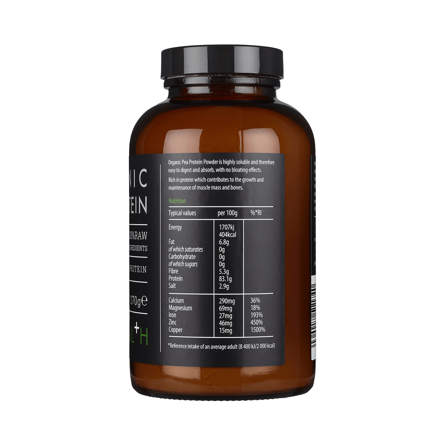 Image of Bonasana Health Hemp Protein Powder container Side