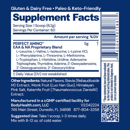 Perfect Amino Powder 60 Serving (Unflavored)