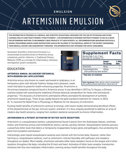 Quicksilver Scientific Artemisinin Technical Sheet