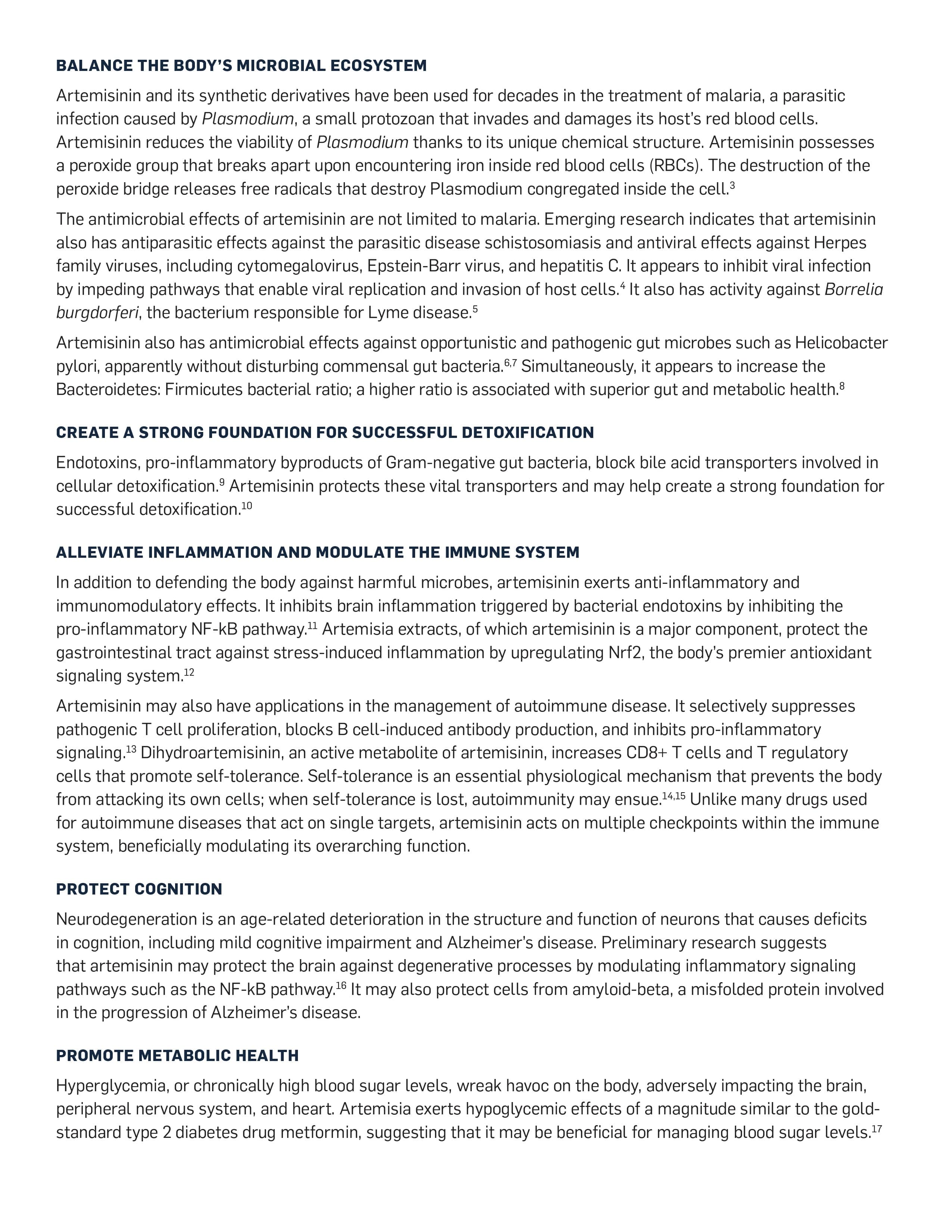 Quicksilver Scientific Artemisinin Technical Sheet