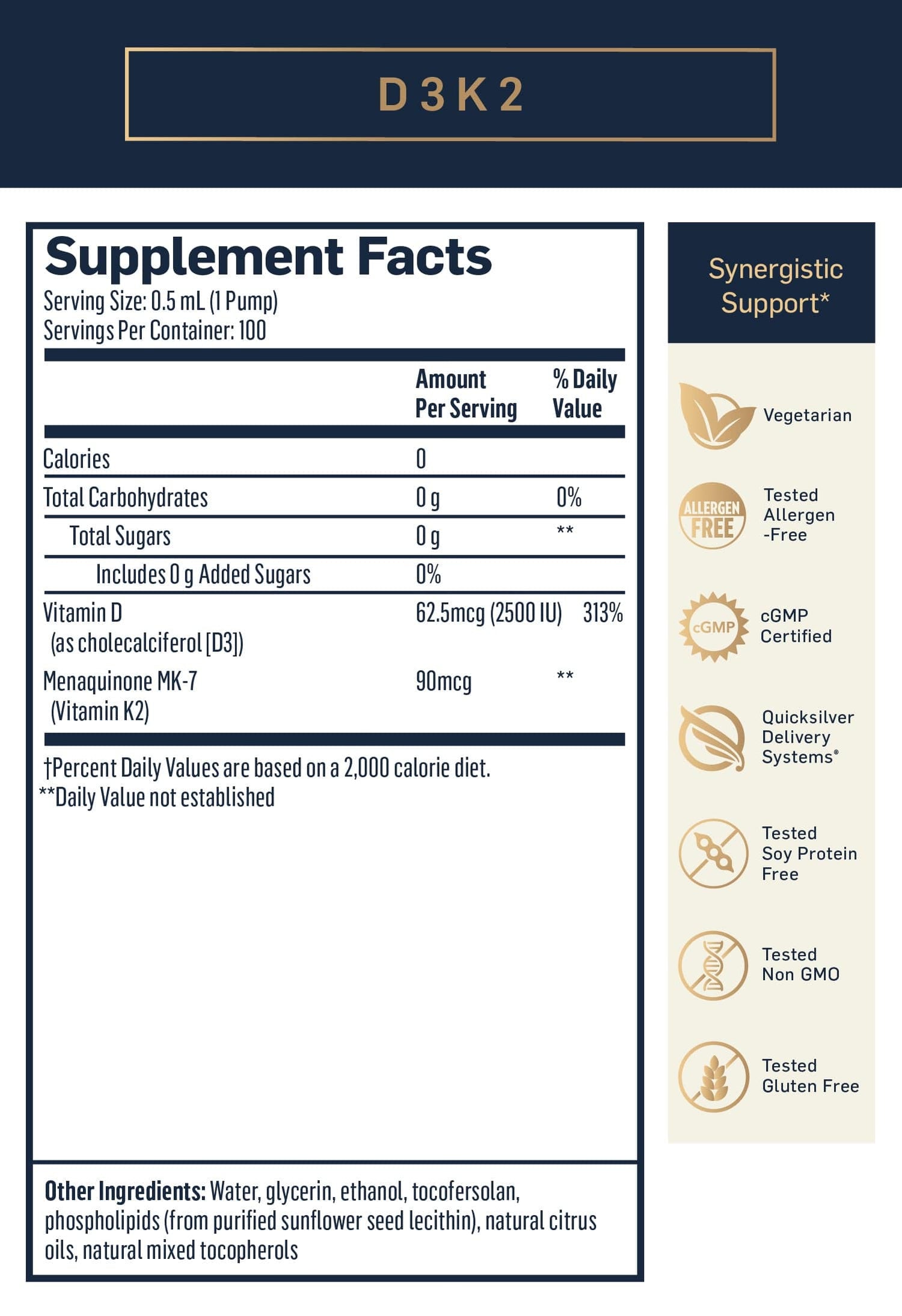 Quicksilver Scientific Vitamin D3K2 Fact Sheet