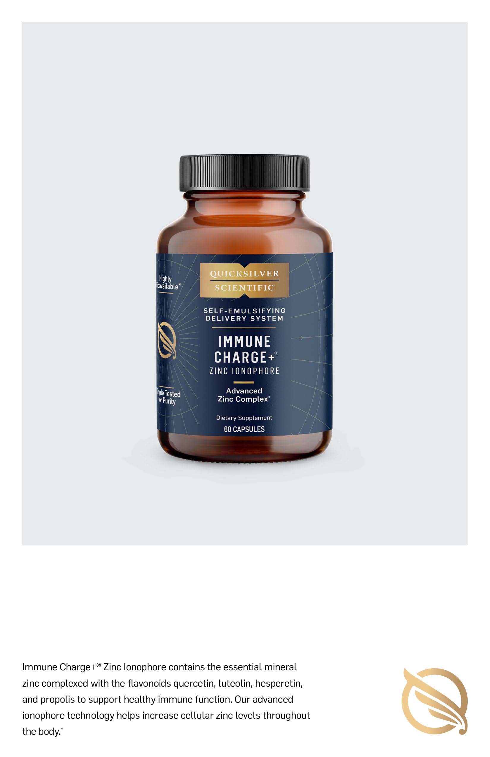Immune Charge+® Zinc Ionophore Quicksilver Scientific